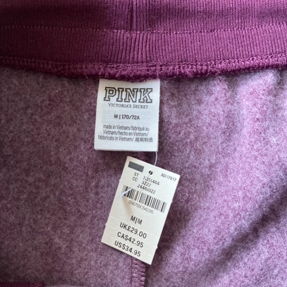 PINK Victoria's Secrets High Waisted Shorts with Drawstring Size M Color Plum - Picture 3 of 4